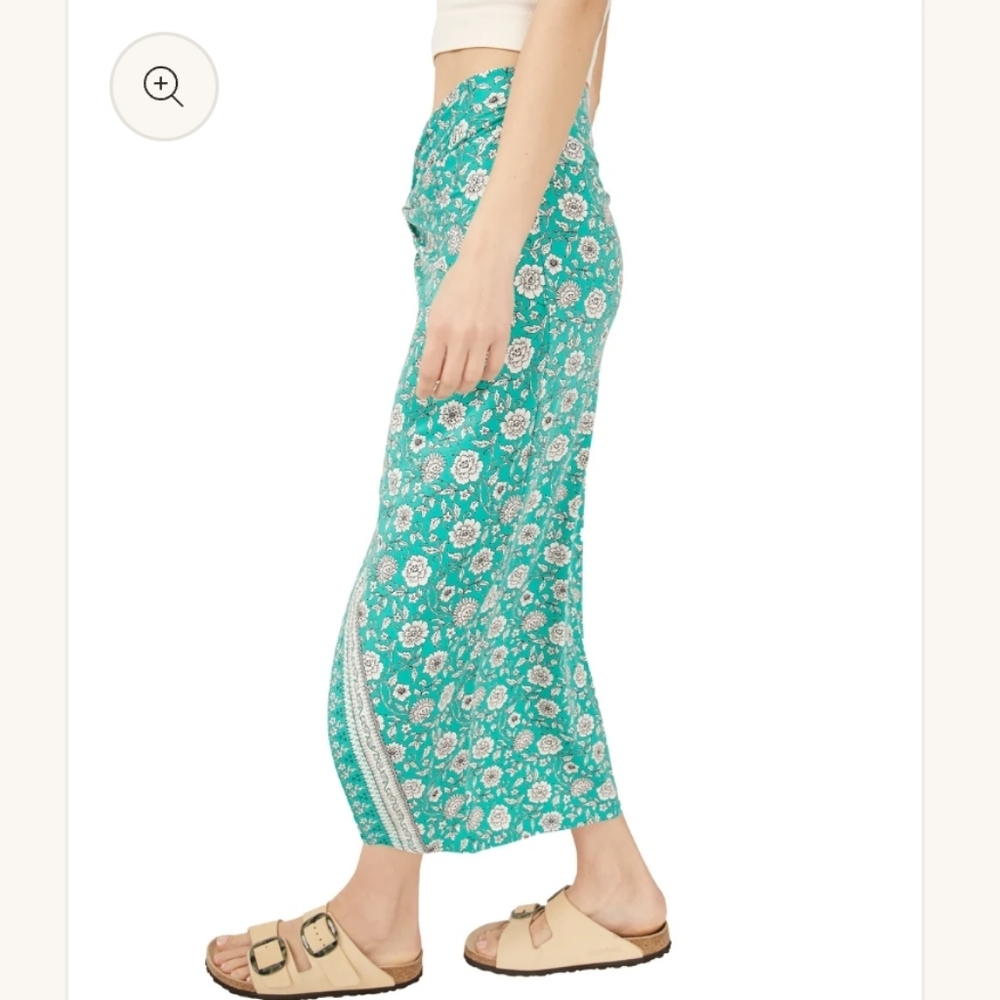 Free People Saron Skirt Floral Green Flowers Size XS - Picture 6 of 14